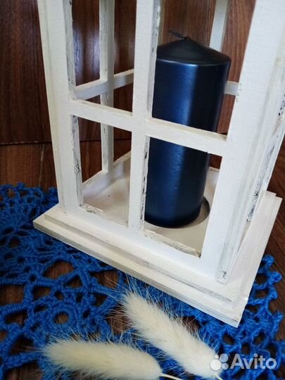 Декоративный фонарь подсвечник из дерева