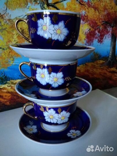 Чайные пары от сервиза Яблоневый цвет