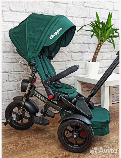 Детский велосипед трехколесный с ручкой