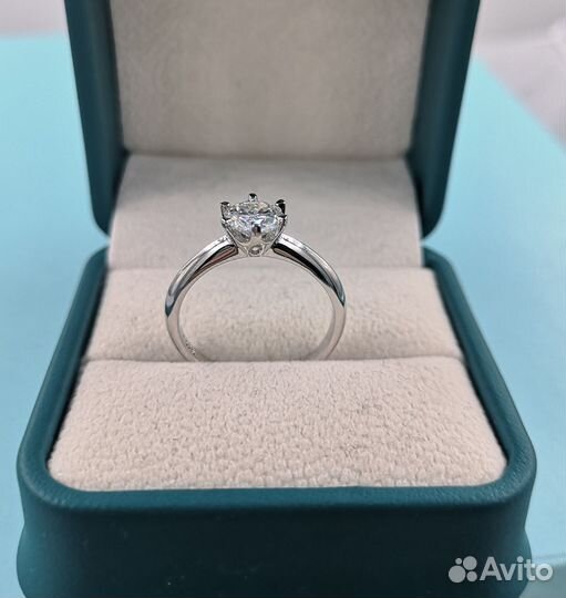 Кольцо бриллиант муассанит 1 ct