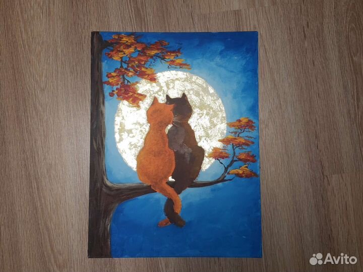 «Влюбленные» Картина в раме 40х30