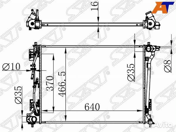 Радиатор hyundai tucson 15-21, hyundai tucson 16
