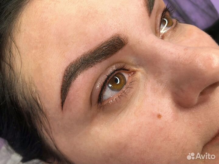 Перманентный макияж татуаж бровей губ век