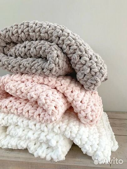 Плед детский вязаный ручная работа