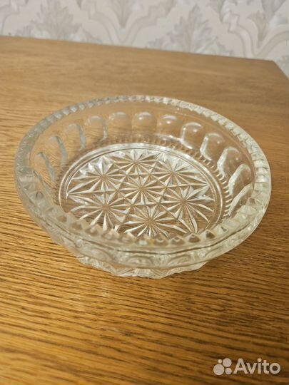 Конфетница/менажница хрусталь