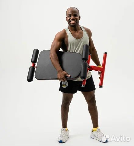 Скамья 2в1 гиперэкстензия и пресс складная красная