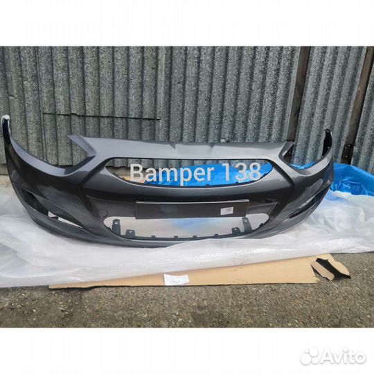 Бампер передний на Hyundai Solaris 12-14 г