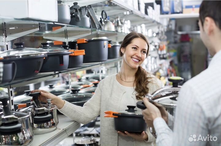 Работа продавец кассир посуды