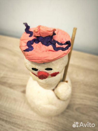 Снеговик ватный СССР, 24 см, 1981 г