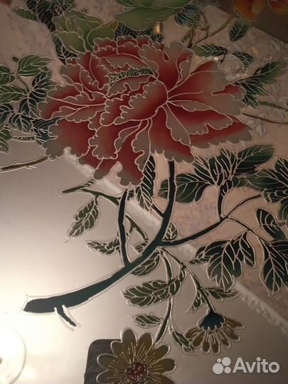 Зеркало винтажное с росписью СССР