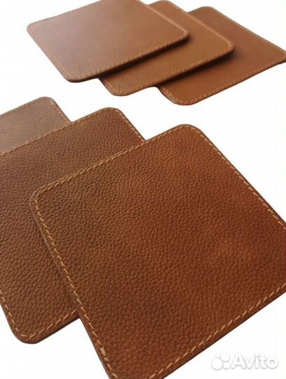 Бирдекели набор костеров из натуральной кожи 6шт