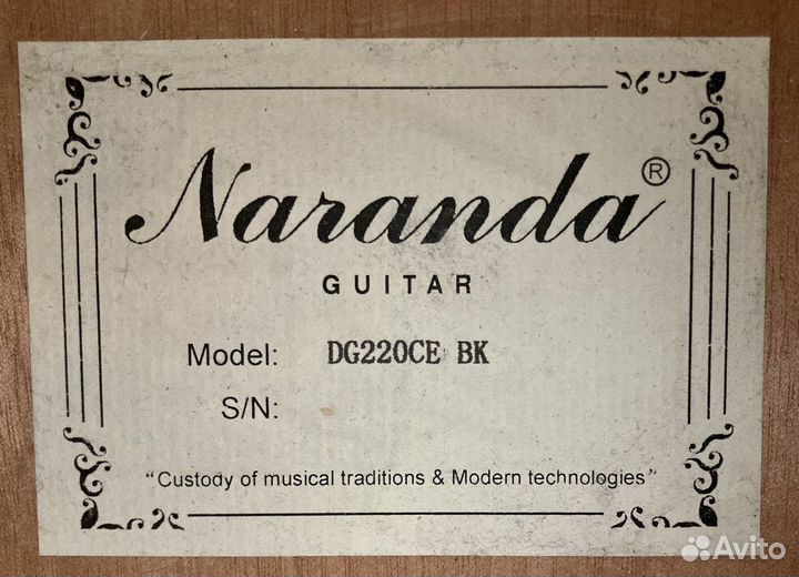 Электроакустическая гитара DG220CE-BK