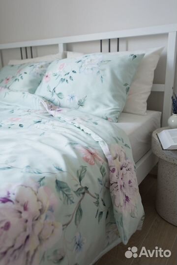 Постельное белье, сатин, двуспальный, от фабр.Икеа