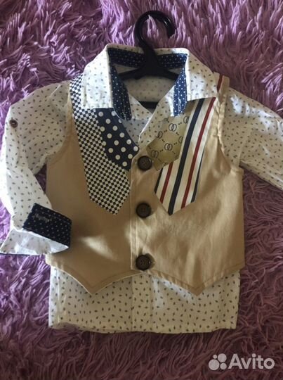 Рубашка и жилет на 1,5- 3 года