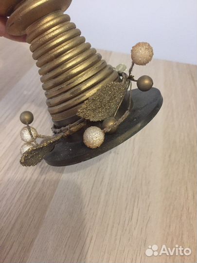 Подсвечники хрусталь дерево латунь СССР
