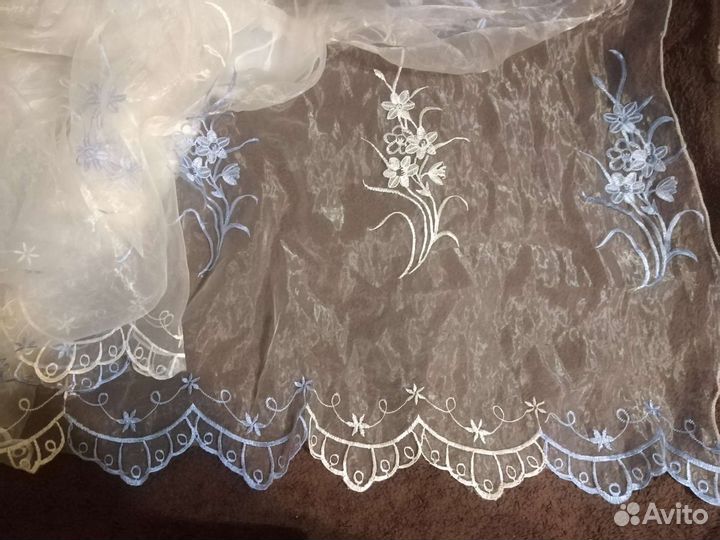 Тюль 5шт, полотенца, наволочка