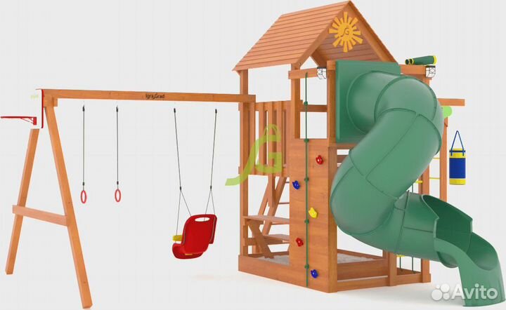 Детская площадка IgraGrad Крафт Pro 4 с трубой