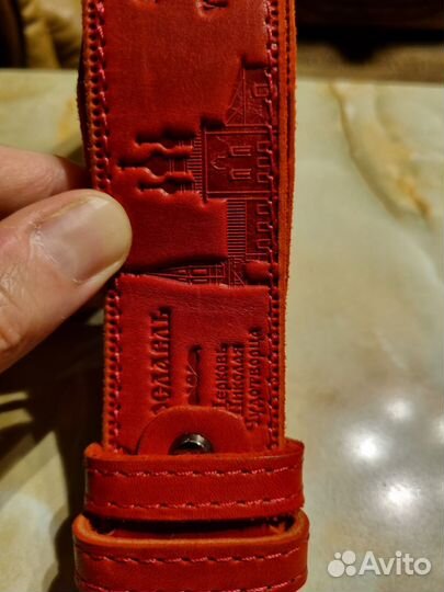 Мужской кожаный ремень ручной работы