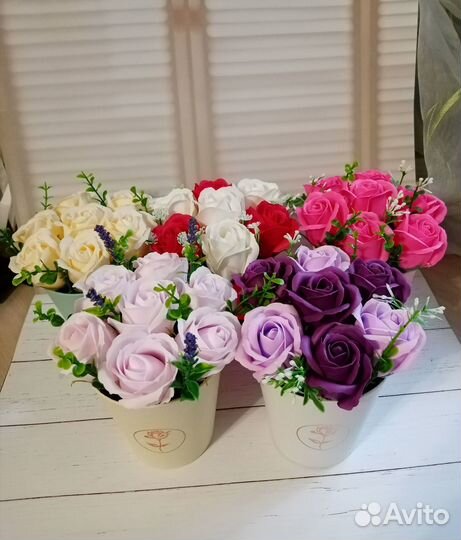 Букет из мыльных роз