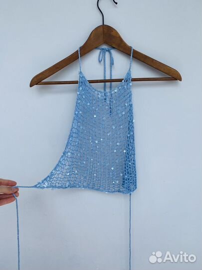 Вязаный топ сетка