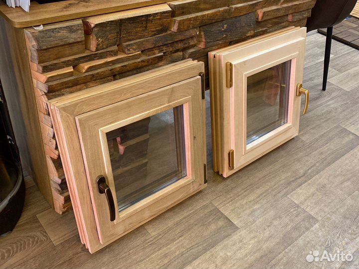 Окно для бани финское деревянное Липа Дуб