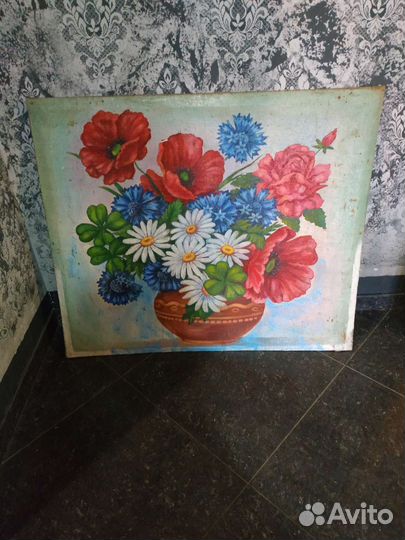 Старинная картина маслом