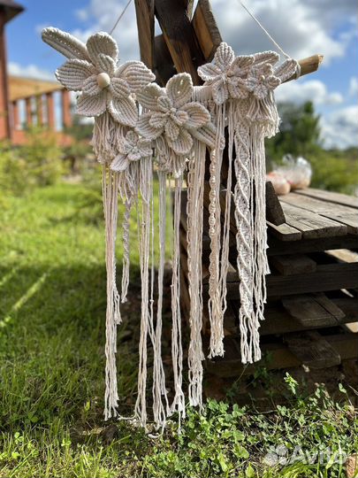 Макраме панно цветы