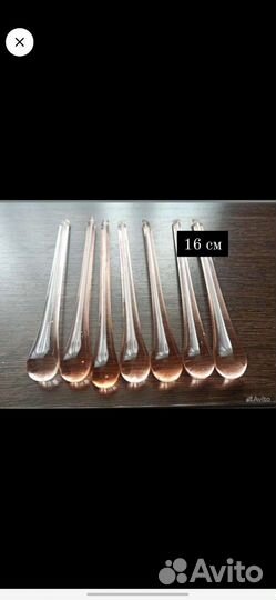 Розовые хрустальные подвески СССР