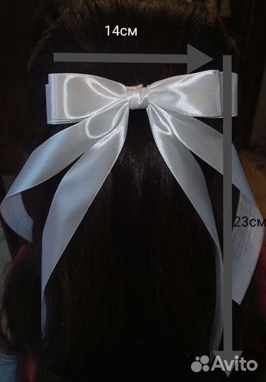 Бант на заколке-автомат ручной работы