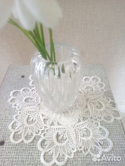 Ваза для цветов хрустальная