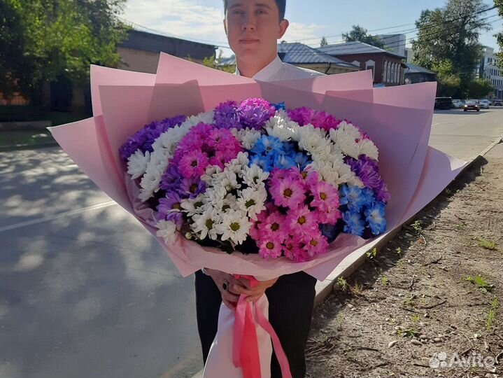 Букет-гигант из хризантем