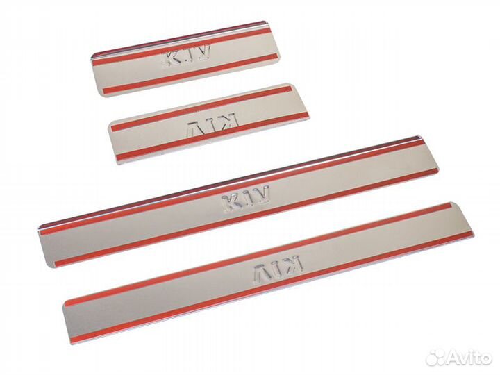 Накладки на пороги Kia Rio 2 Киа Рио 2