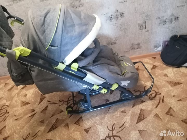 Детские санки коляска ника