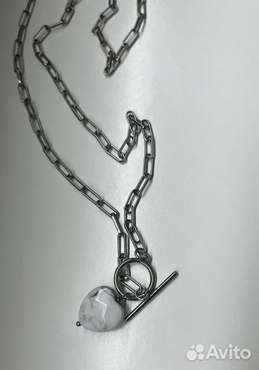 Подвеска с натур.камнем/цепочки