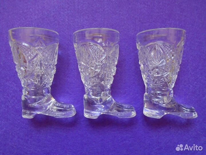 Рюмки, стопки СССР. Сапожок (Башмачок) Высота 8 см