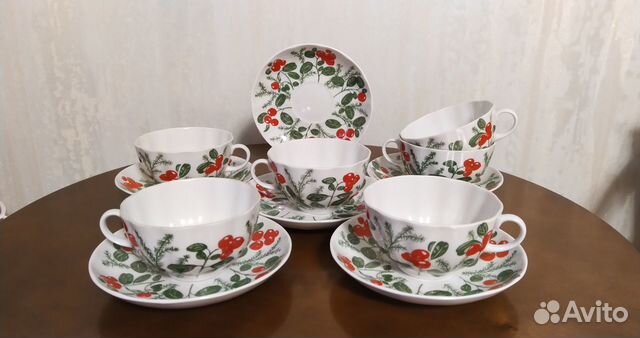 Чайный сервиз лфз на 6 персон брусника