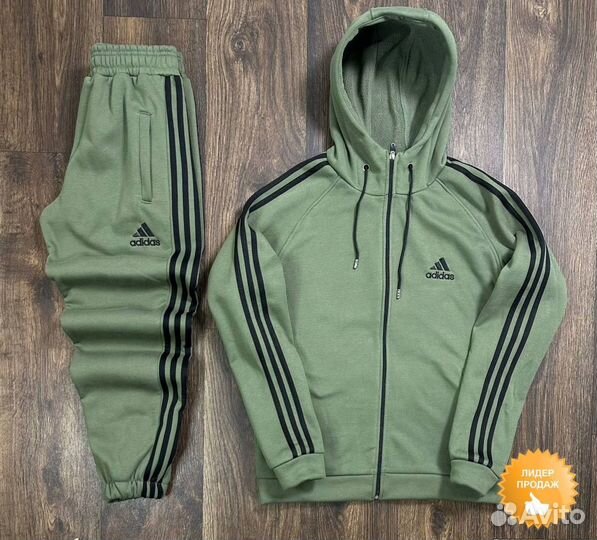 Флисовый спортивный костюм Adidas