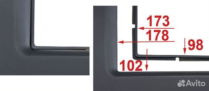 Переходная рамка 2дин Mitsubishi Pajero 4