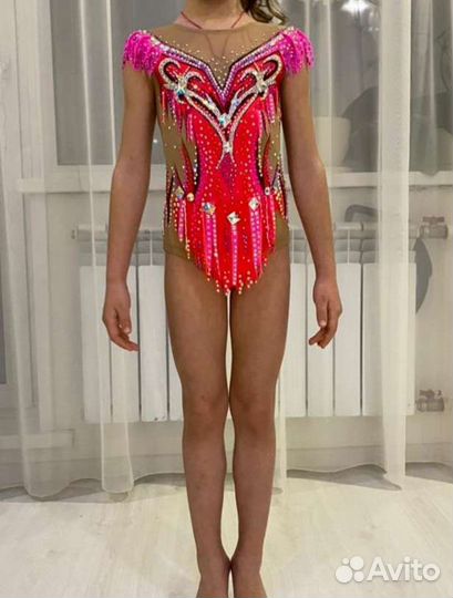 Рост 122-130см. Купальник для гимнастики