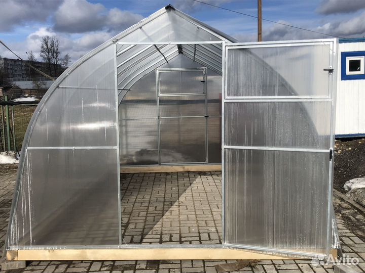Теплица Капля оцинкованная каркас 25х25мм, 3х4м