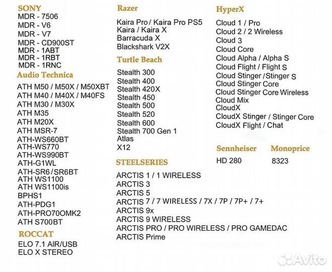 Амбушюры кожа+ткань с гелем HyperX Cloud Technica