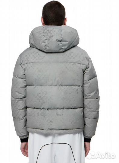 Yumms water reactive puffer jacket in light grey