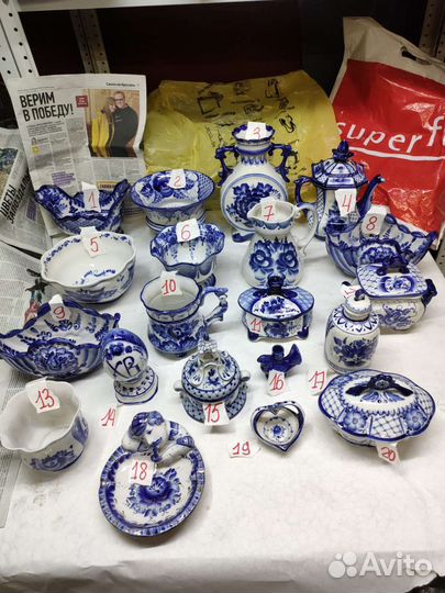 Посуда Гжель набор 1