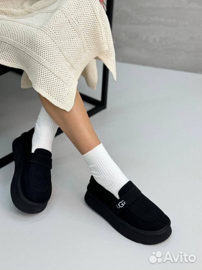Лоферы женские чёрные