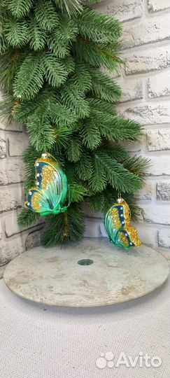 Игрушки на ёлку Лягушки, Птичка на шишке, Бабочка