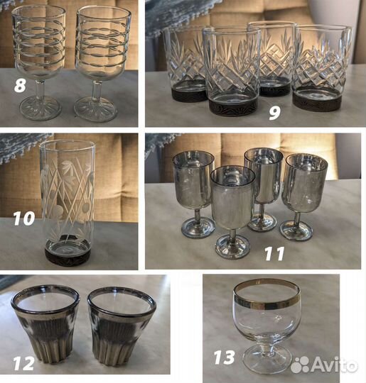 Графины Стопки Рюмки Стекло СССР Винтаж 50-е гг
