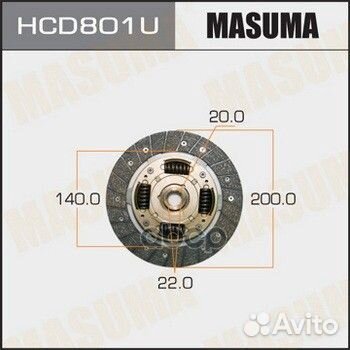 Диск сцепления Masuma hcd801u Masuma