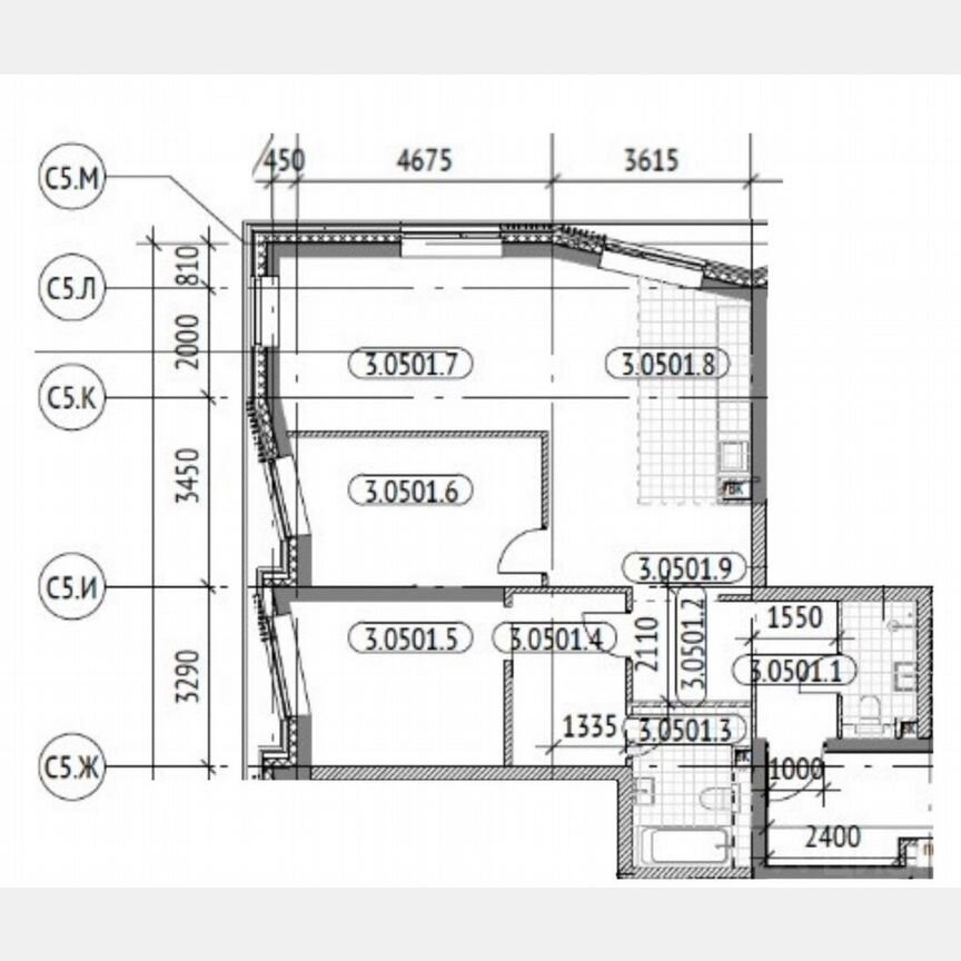 2-к. квартира, 83,9 м², 13/34 эт.