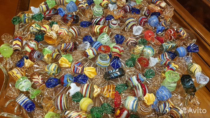 Конфеты интерьерные из цветного стекла Италия