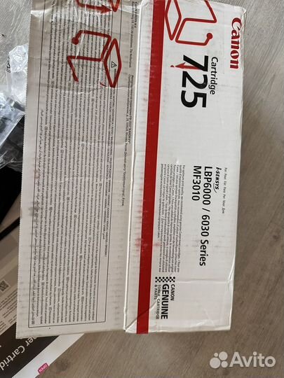Картридж для принтера canon 725. Не использован